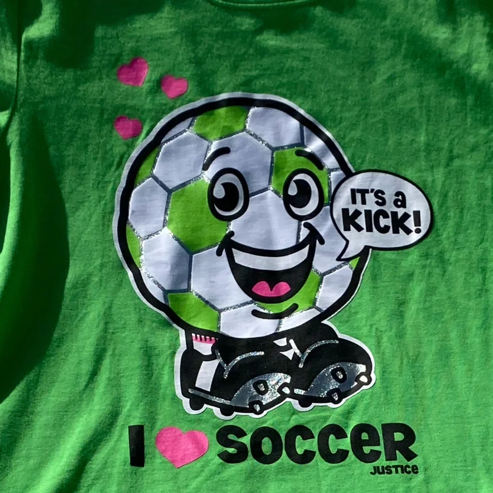 NWT Justice Girls Soccer T-Shirt